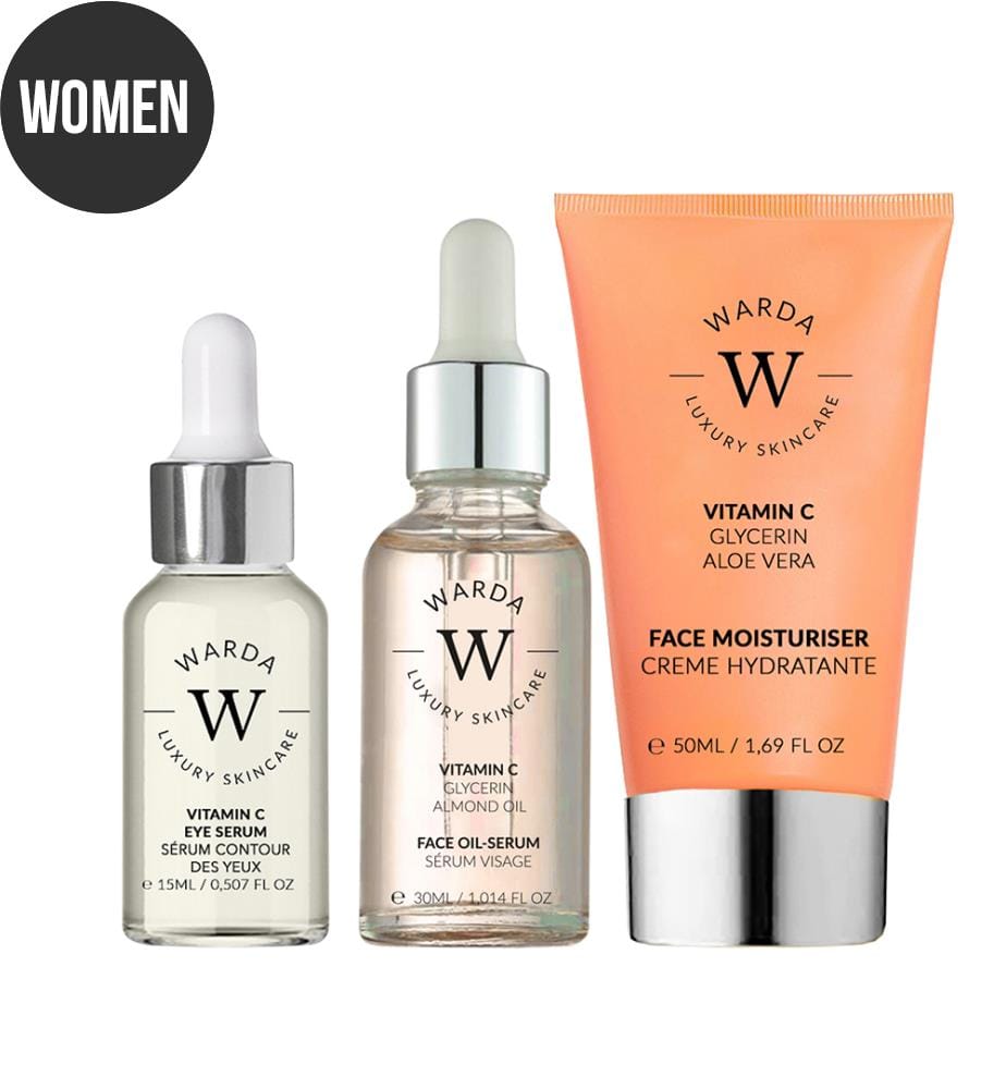 Coffret Éclat Glowing Glory Vitamine C (Sérum Huile + Sérum Yeux + Crème) - 50ml + 15ml + 30ml