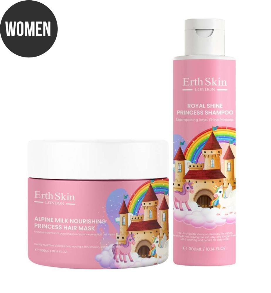 Royal Shine Princess Shampoo - 300 ml + Alpine Milk Nourishing Princess Hair Mask - 300 ml