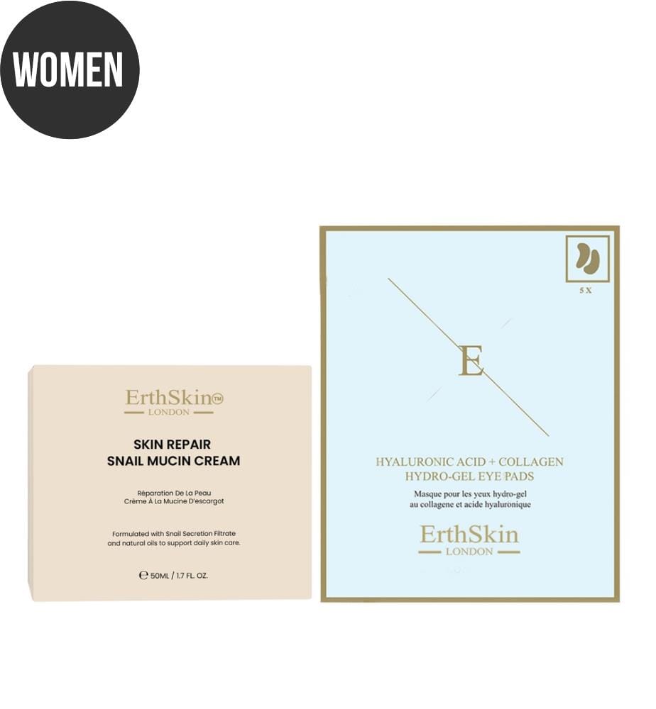 Skin Repair Snail Mucin Cream 50ml + Hyaluronsäure + Kollagen Hydrogel Augenpads 5 X 2