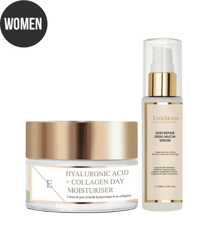 Skin Repair Snail Mucin Serum 60ml + Hyaluronic Acid & Collagen Day Cream 50ml