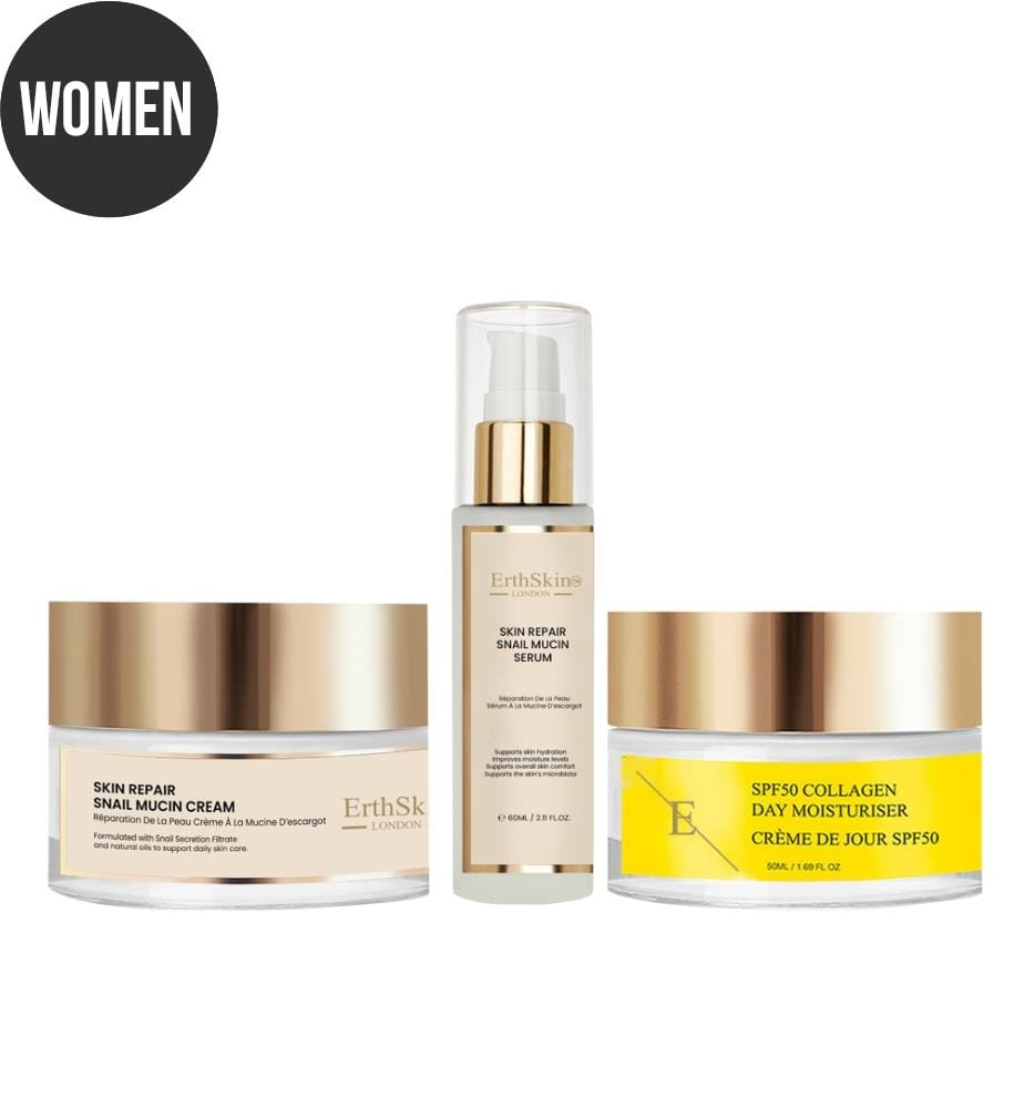 Skin Repair Snail Mucin Cream 50ml + Skin Repair Snail Mucin Serum 60ml + Spf 50 Collagen Day Cream 50ml