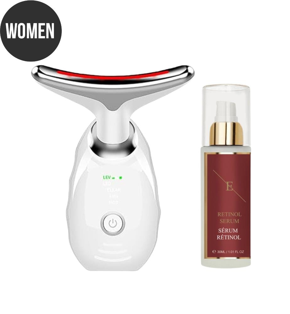 Anti-Aging-Massagegerät für Gesicht und Hals – Weiss + Retinol-Serum 30 ml","detected_source_language":"FR