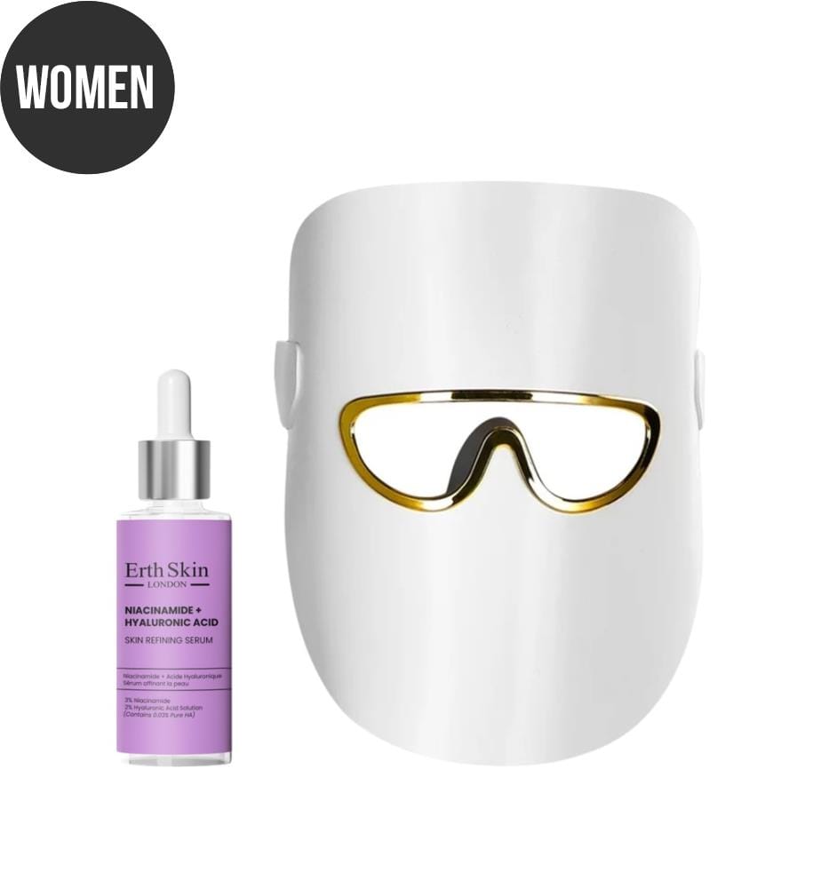 LED-Lichttherapie-Maske – 3 Farbmodi: Weiss + Niacinamid + verfeinerndes Hyaluronsäure-Serum 30 ml","detected_source_language":"FR