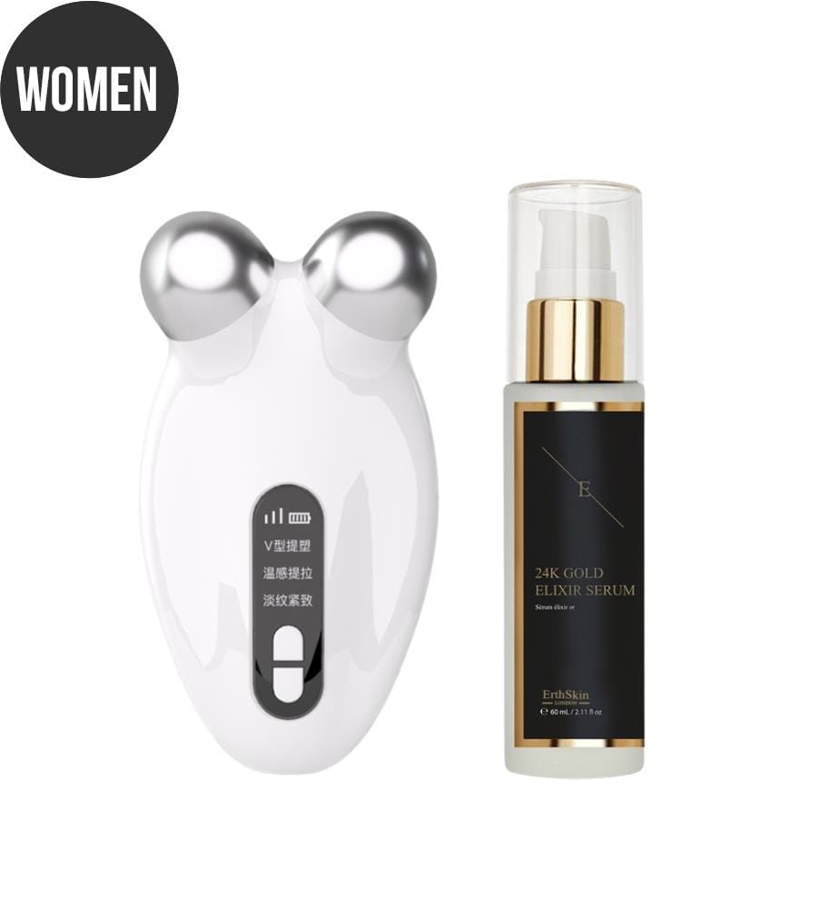 Gerät für ein Gesichts-Lifting mit Mikroströmen + Anti-Falten-Serum „Élixir“ mit 24-karätigem Gold, 60 ml","detected_source_language":"FR