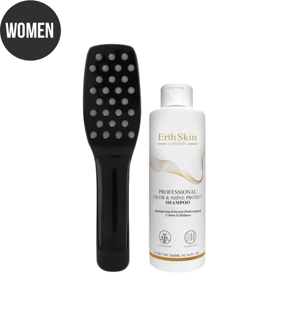 LED-Bürste zur Förderung des Haarwachstums + Professionelles Shampoo zum Schutz von Farbe und Glanz, 300 ml","detected_source_language":"FR
