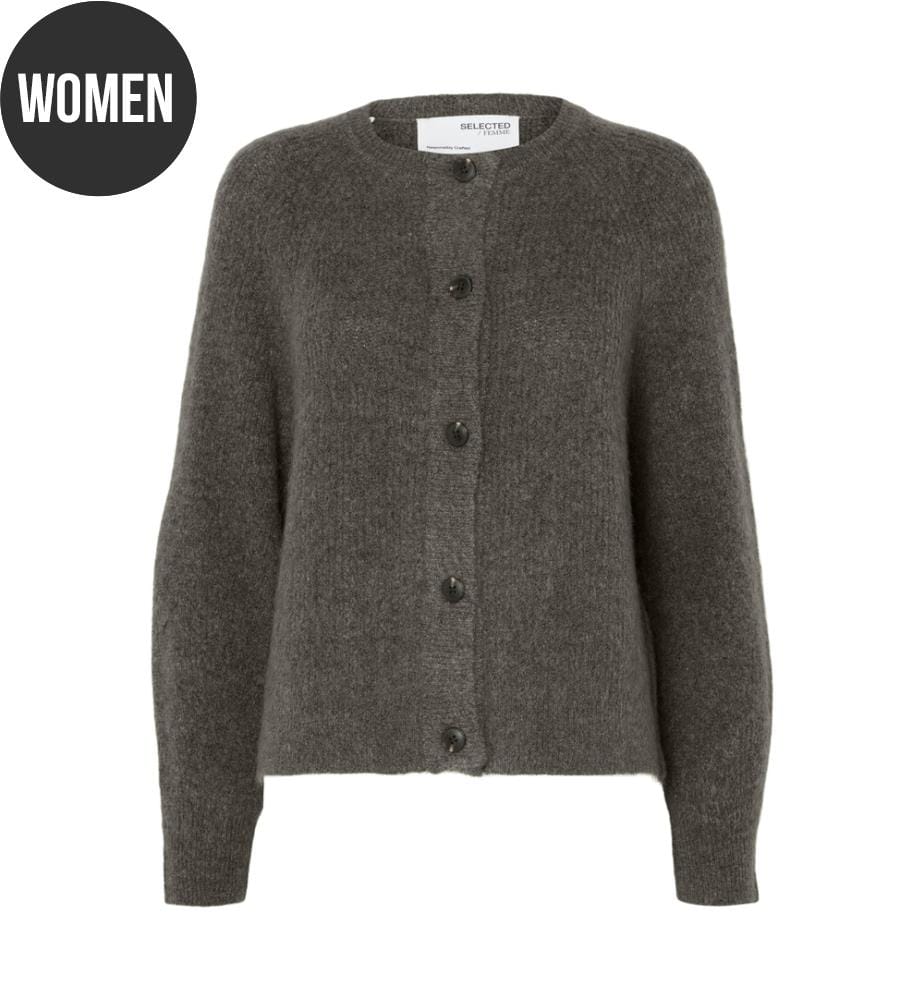 Strickjacke - Hellgrau meliert