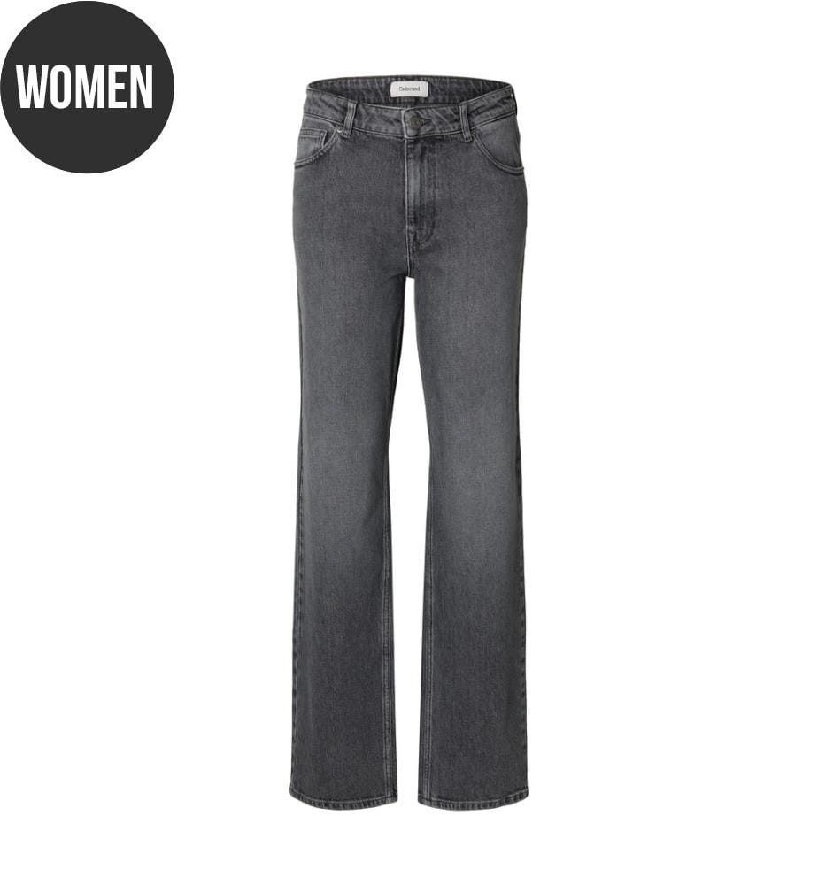 Gerade geschnittene Jeans – Denim-Grau