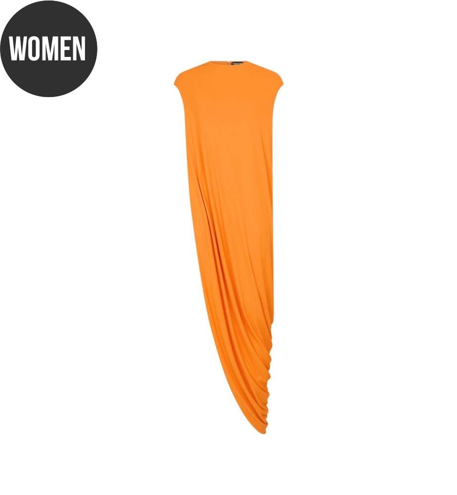 Top con maniche ad aletta asimmetriche "Impossible" - Arancione fluo