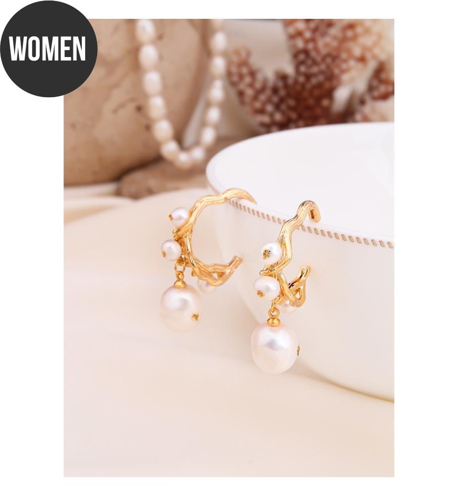 Pearl Earrings - White 