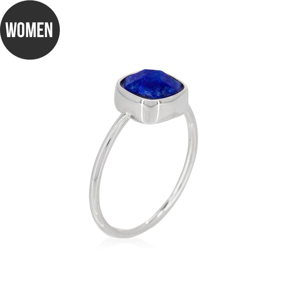 Anello Ella, Ottone - Blu
