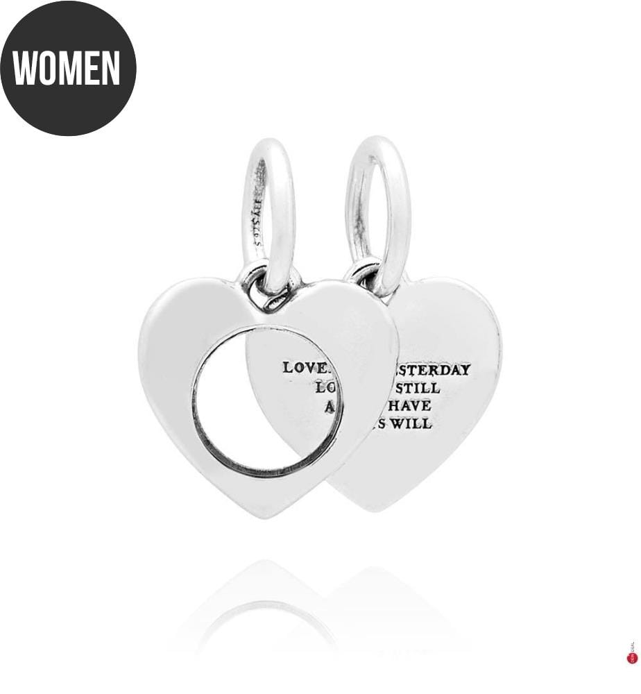 Ciondolo a cuore con doppia lente d'ingrandimento - Argento 925/1000e