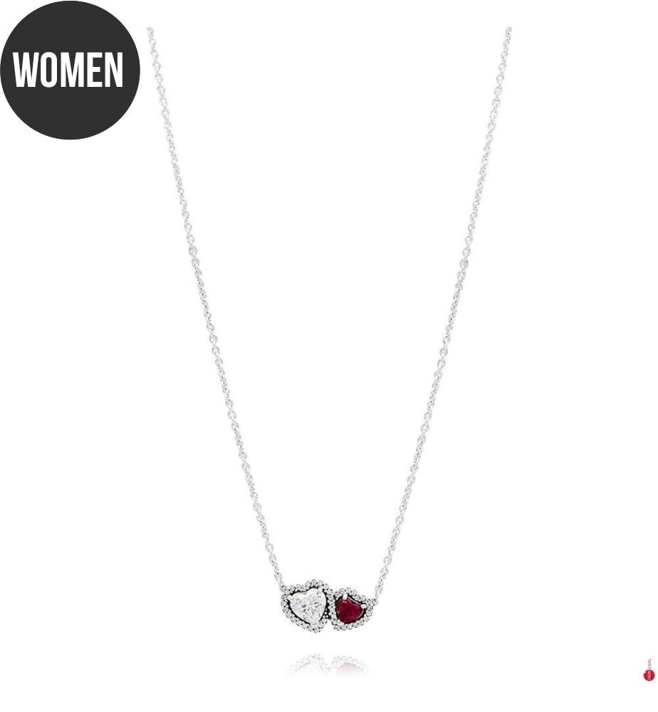 Collana con ciondolo Halo Hearts - Argento 925/1000