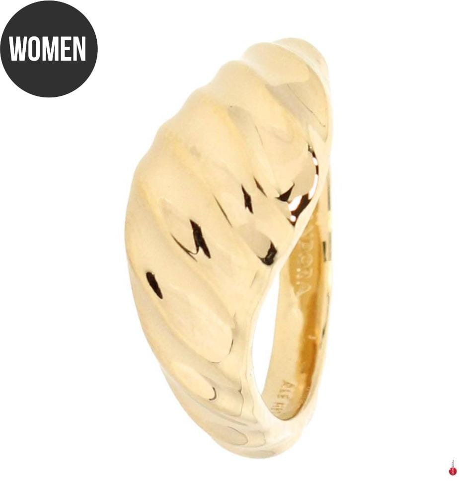 Anello ondulato impilabile - Placcato oro