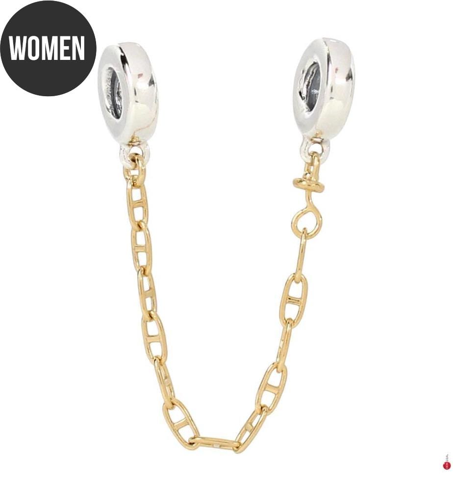 Catena lunga Comfort - Argento/oro massiccio