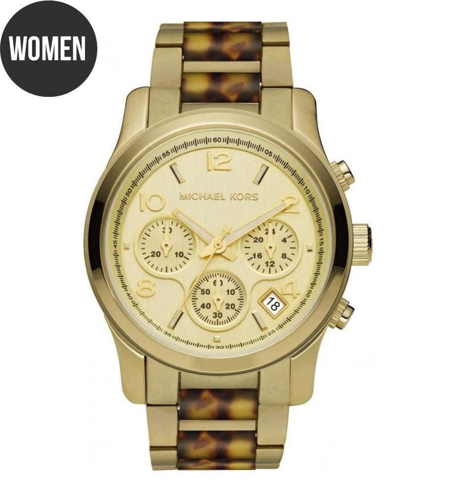 Gold-Edelstahl-Quarz-Uhr - 38 mm
