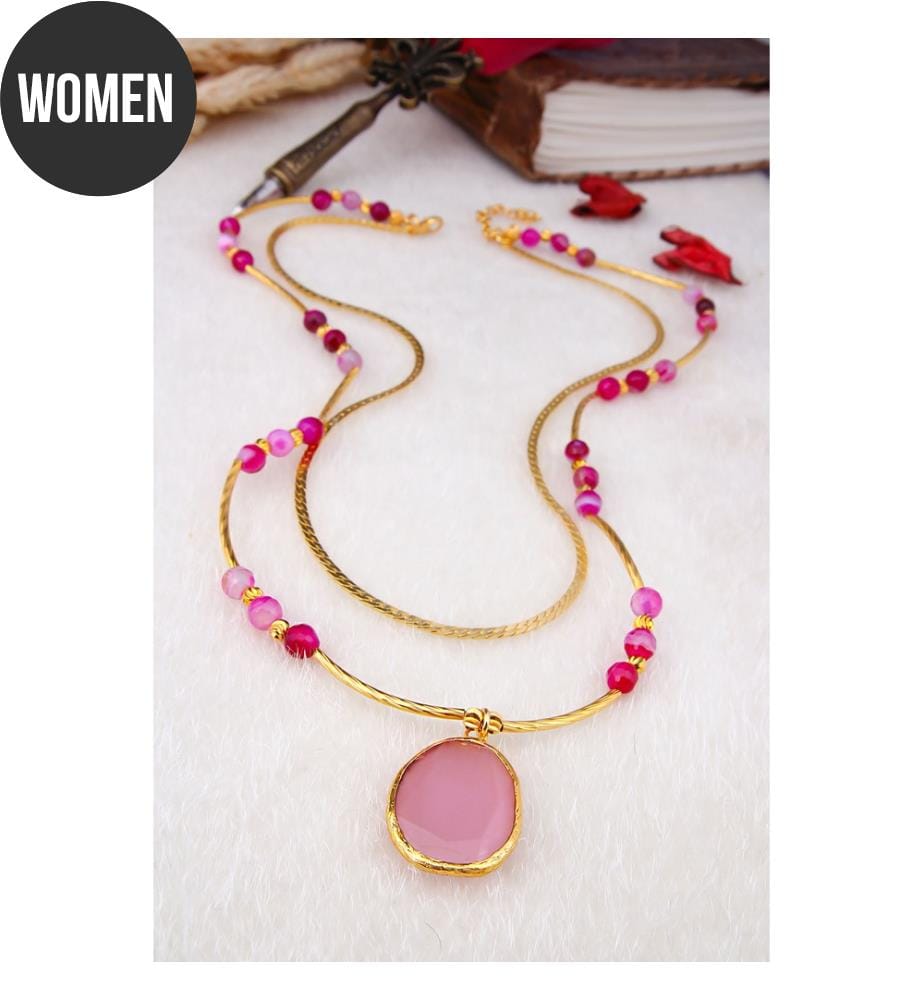 Collana di quarzo rosa - Rosa