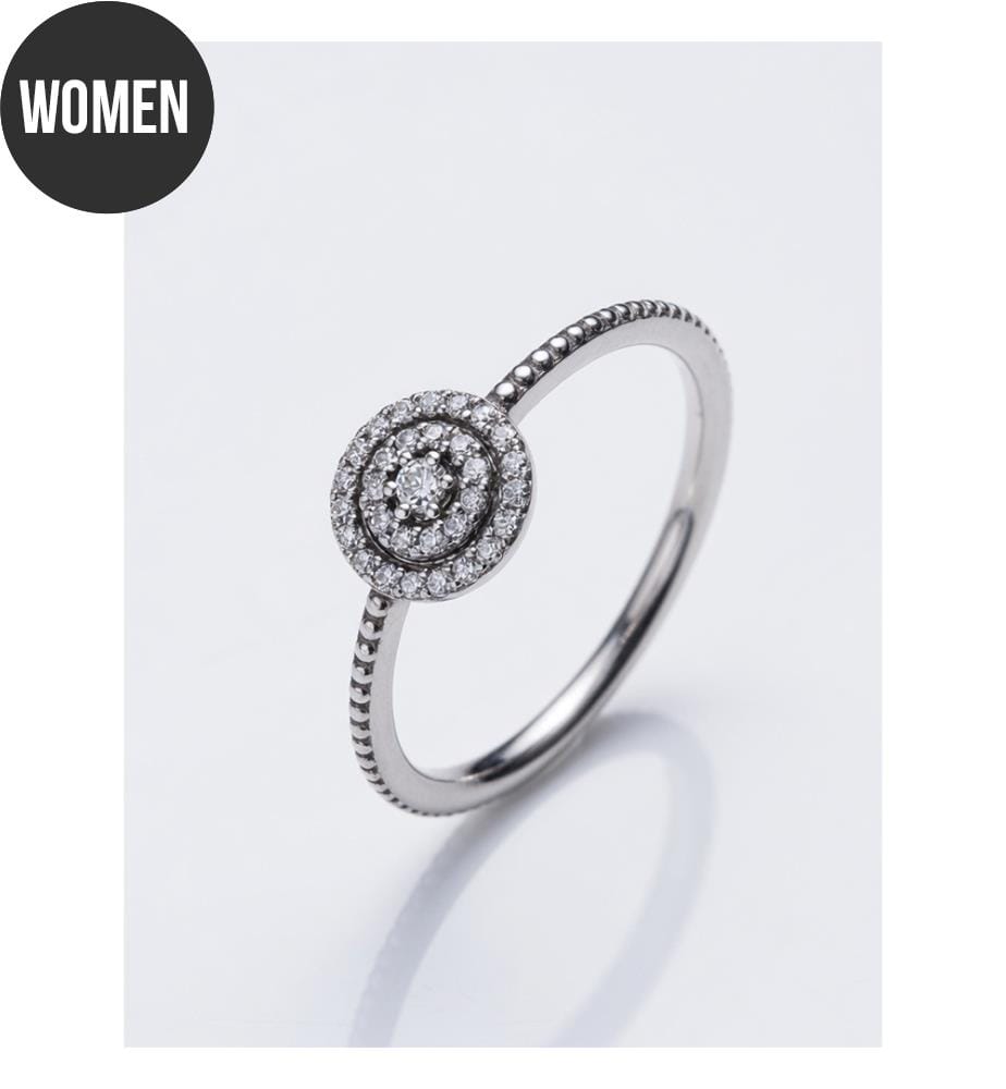 Bague Radiant Elegance avec zircon transparent - Argent