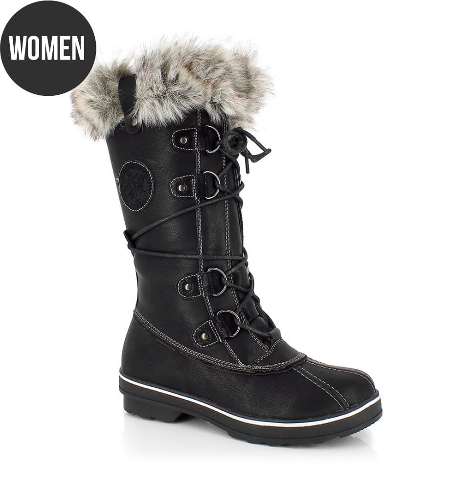 Bottes Après-Ski en Cuir Manon - Noir