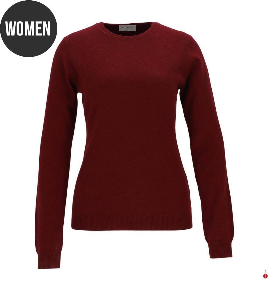 Pullover mit Rundhalsausschnitt – Bordeaux