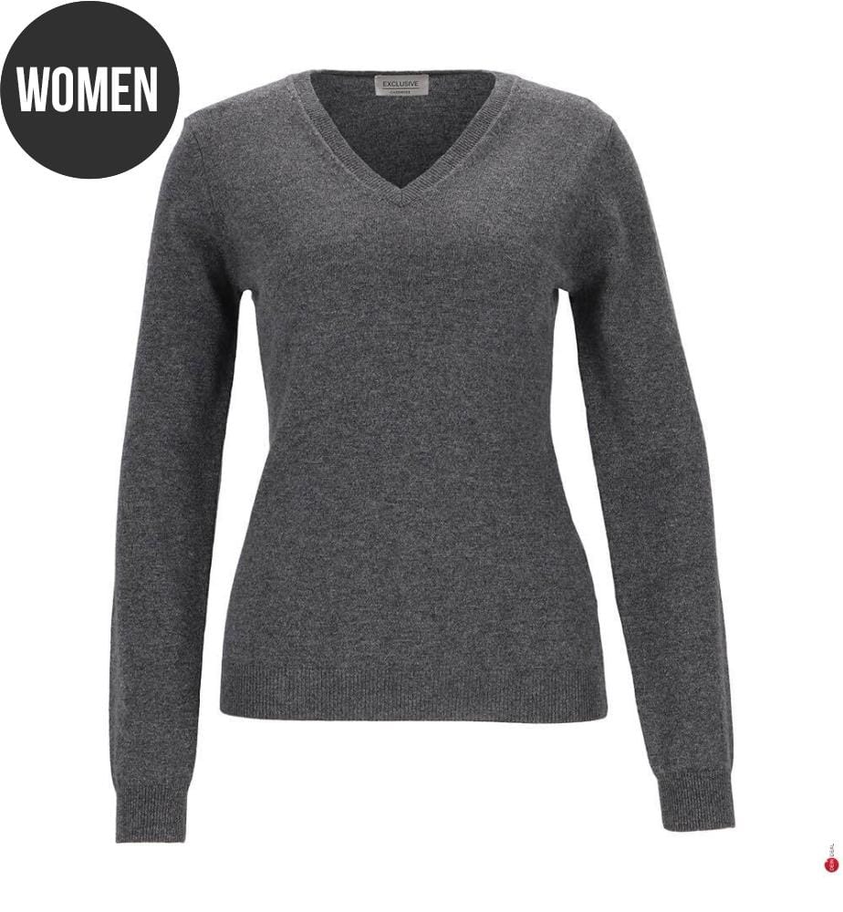Pullover mit V-Ausschnitt – Grau