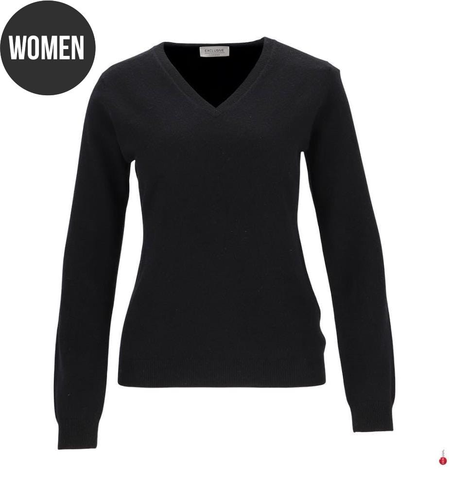 Pullover mit V-Ausschnitt – Schwarz