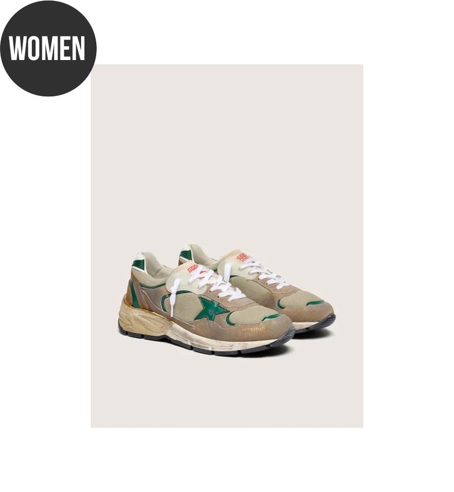 Sneakers Dad-Star - Verde e beige