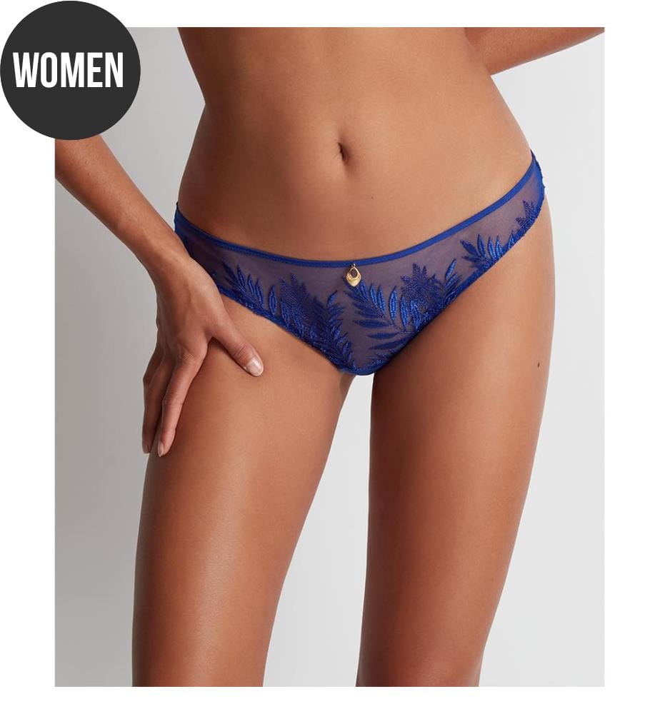 Hüftslip Parenthese Tropicale - Electric Blue