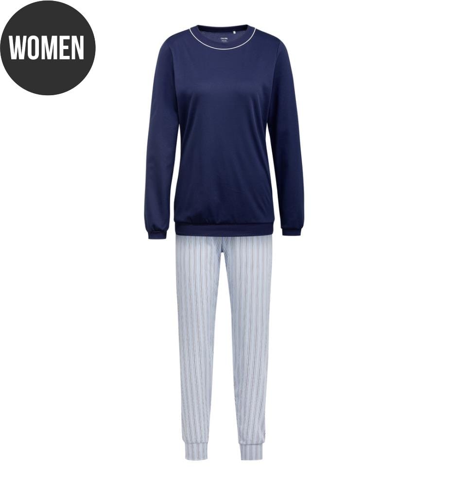 Pyjama mit Bündchen - Peacoat Blue