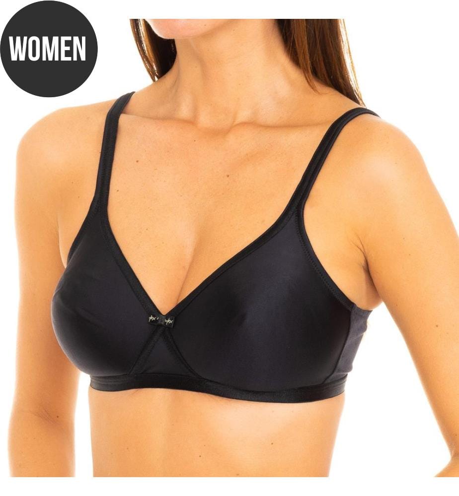 Soutien-gorge sans fil avec bonnets P6390, confortable et discret pour une utilisation quotidienne - Noir