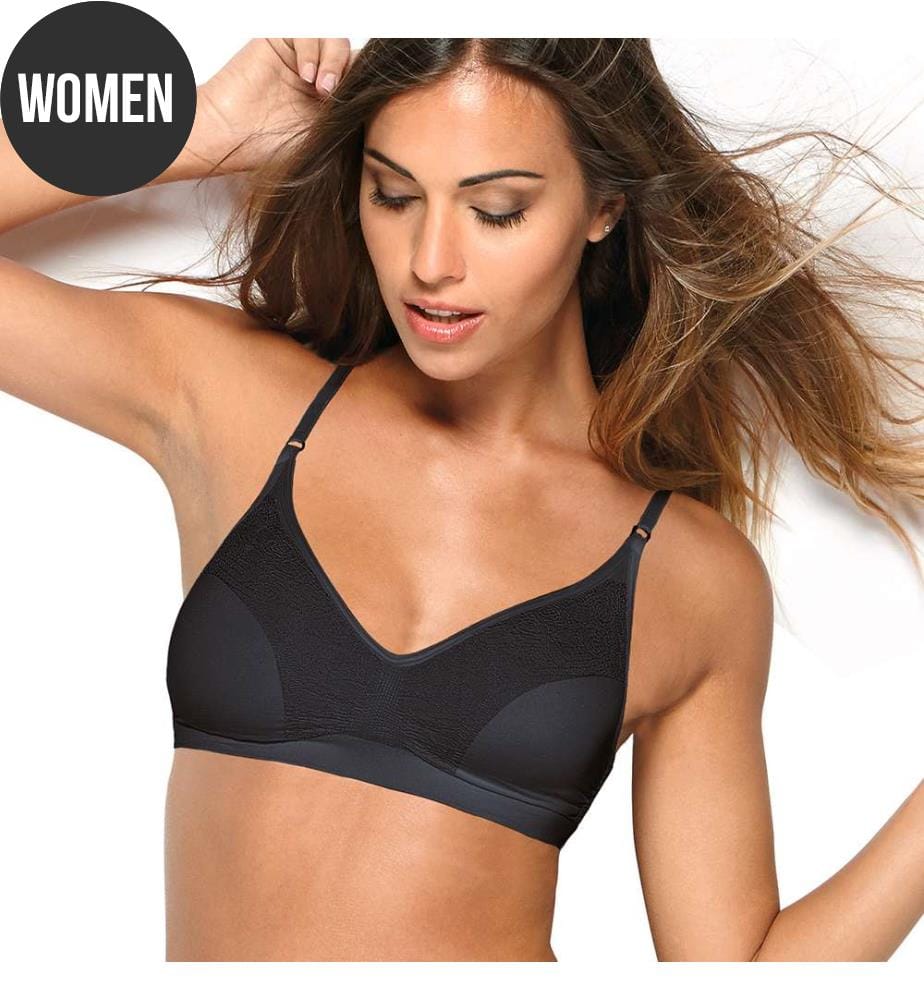 Brassiere-BH Jacquard - Schwarz