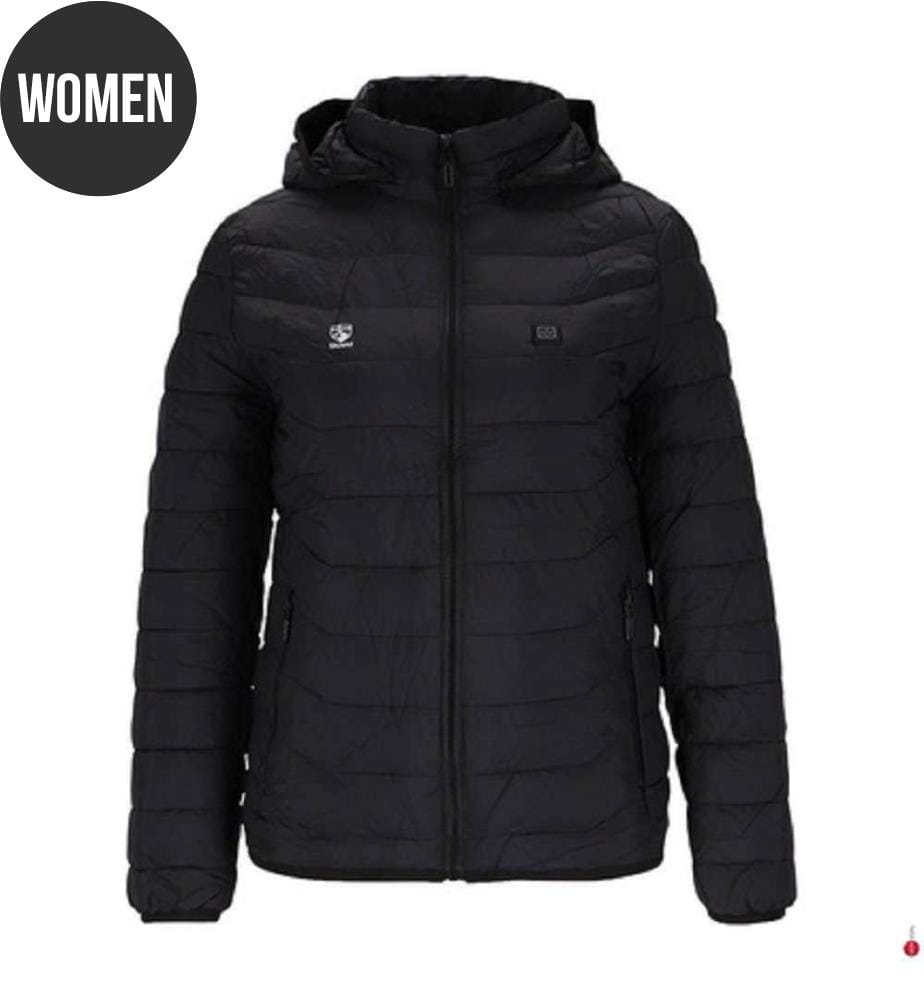 Beheizte Daunenjacke – Schwarz