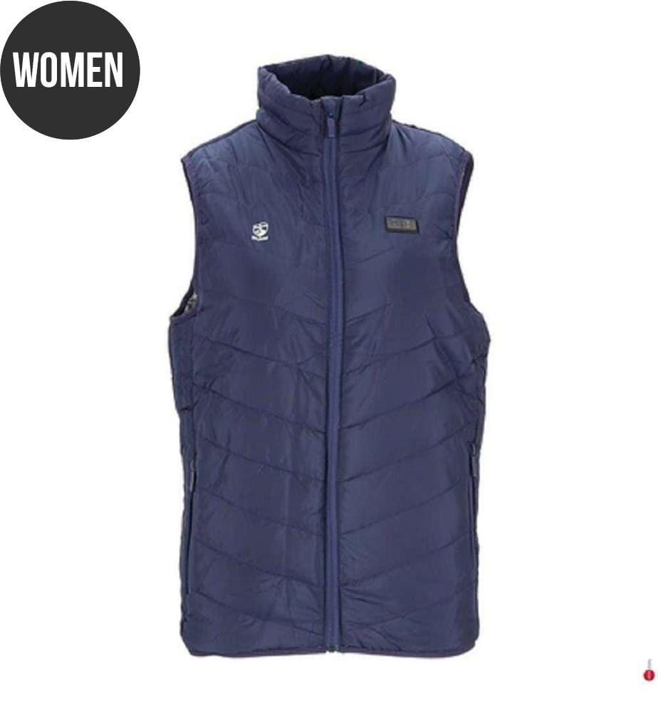 Ärmellose beheizbare Daunenjacke – Blau