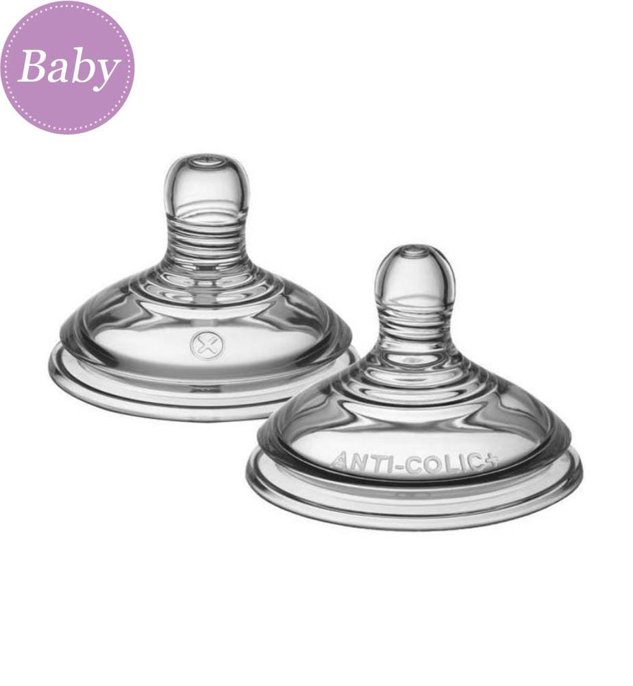 Lot de 2 Tétines Advanced Anti-Colic - 0 mois et + - Transparent