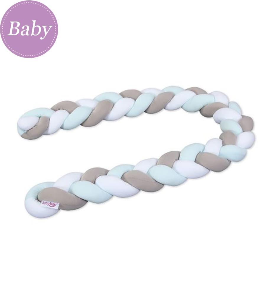 Geflochtene Einfassungsschlange Weiss/Beige/Aqua 180