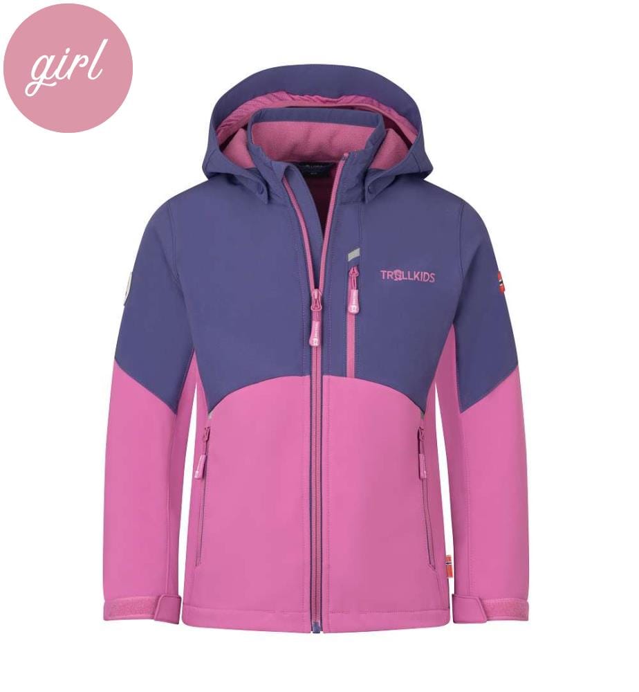 Balestrand Softshell Jacke - Violet Blue & Mallow Pink