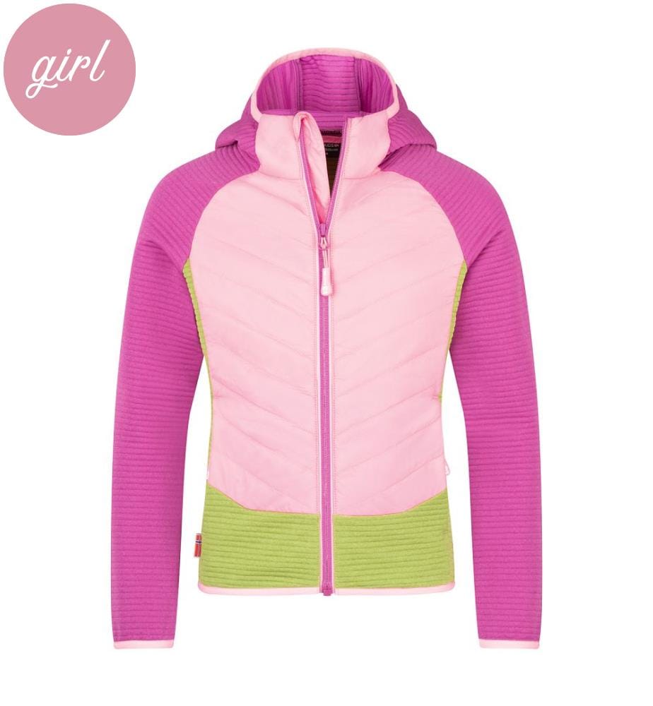 Sirdal Jacket - fresh berry and candy pink and hedge green