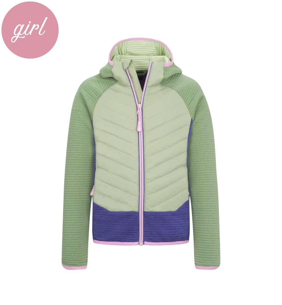 Veste Sirdal - Vert pistache/Bleu violet/Rose sauvage