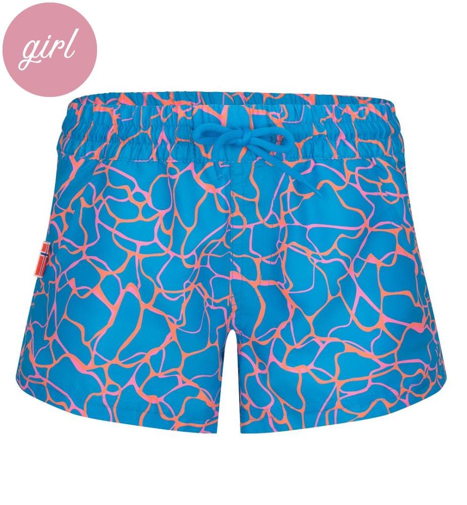 Short Haukland - bleu dynamique et rose bonbon