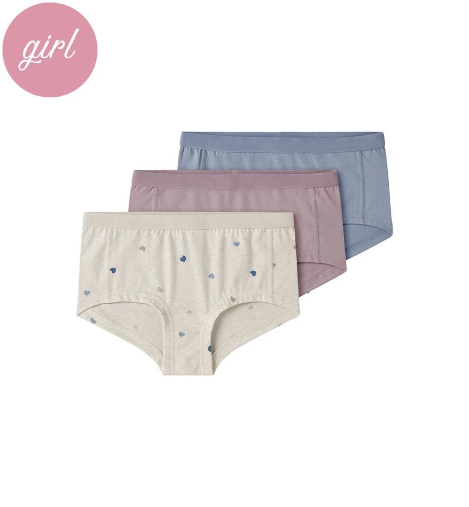 Lot de 3 Culottes - Peyote chiné avec mauve ombré et ciel infini