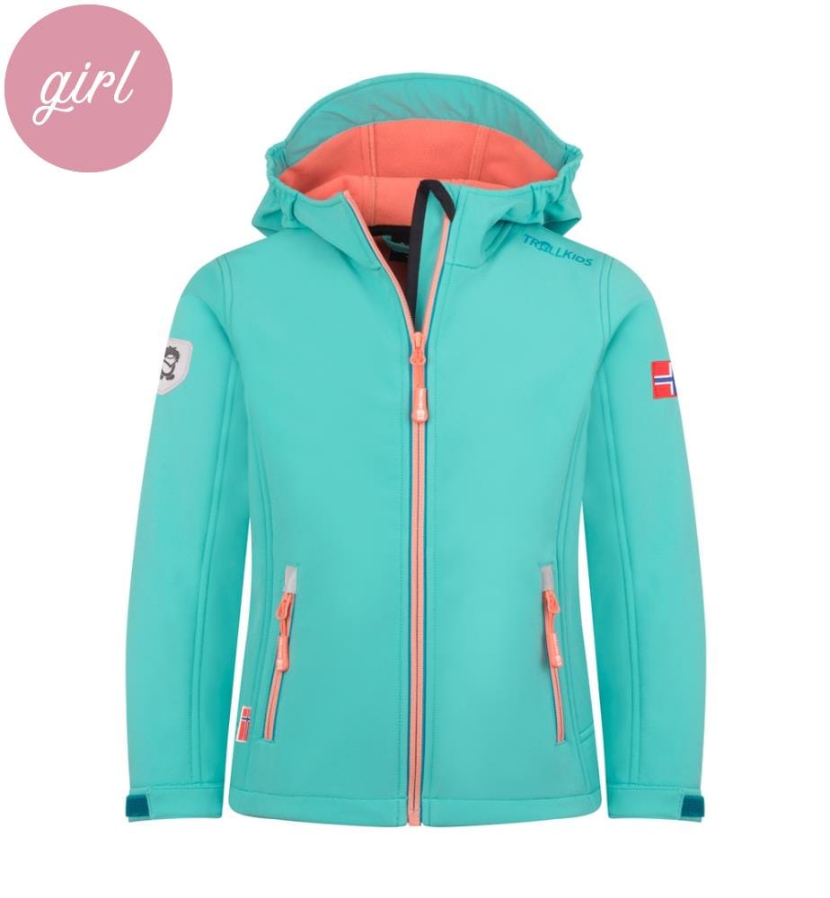 Veste Trollfjord - aqua haze et harbor blue et mellow peach