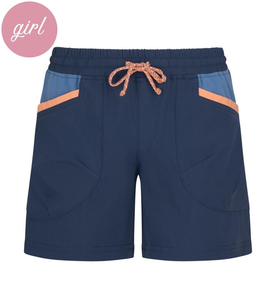 Short Senja - bleu mystique, bleuet et brume corail
