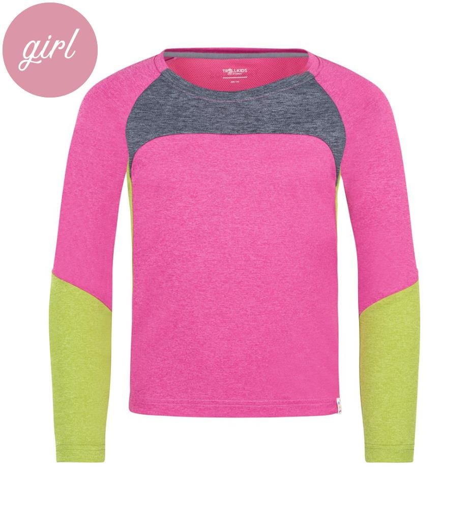 Seiland Longsleeve - fresh berry and graphite and hedge green