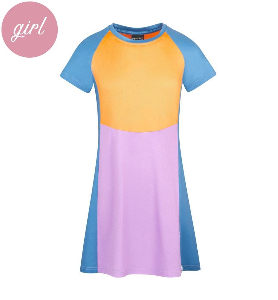 Robe Senja - sorbet violet, bleuet et brume corail