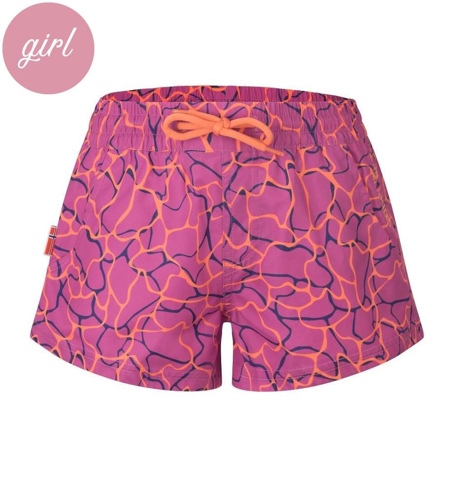 Short de bain Haukland - Mallow Pink & Papaya