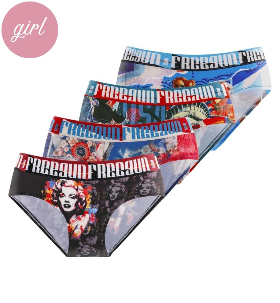 4er-Pack Höschen, Mädchen, Pop Art - Mehrfarbig