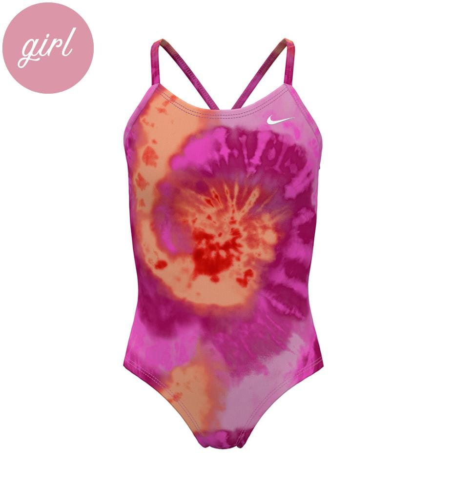Tie Dye Crossback Einteiler - Fierce Pink