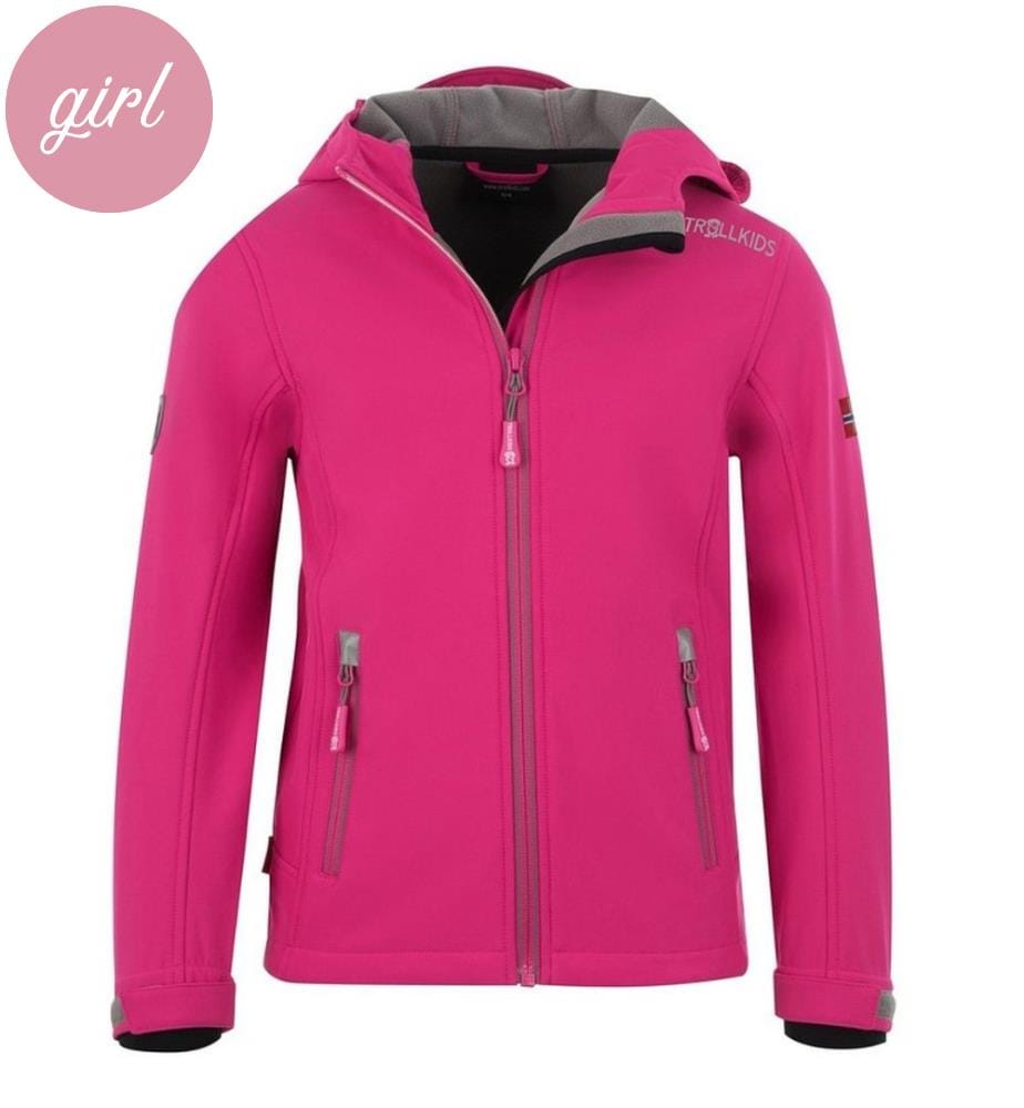 Trollfjord-Jacke - Magenta und Grau