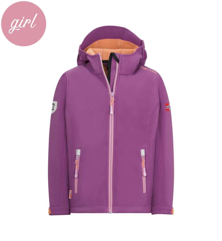 Trollfjord Jacke - Malve Rosa/Papaya