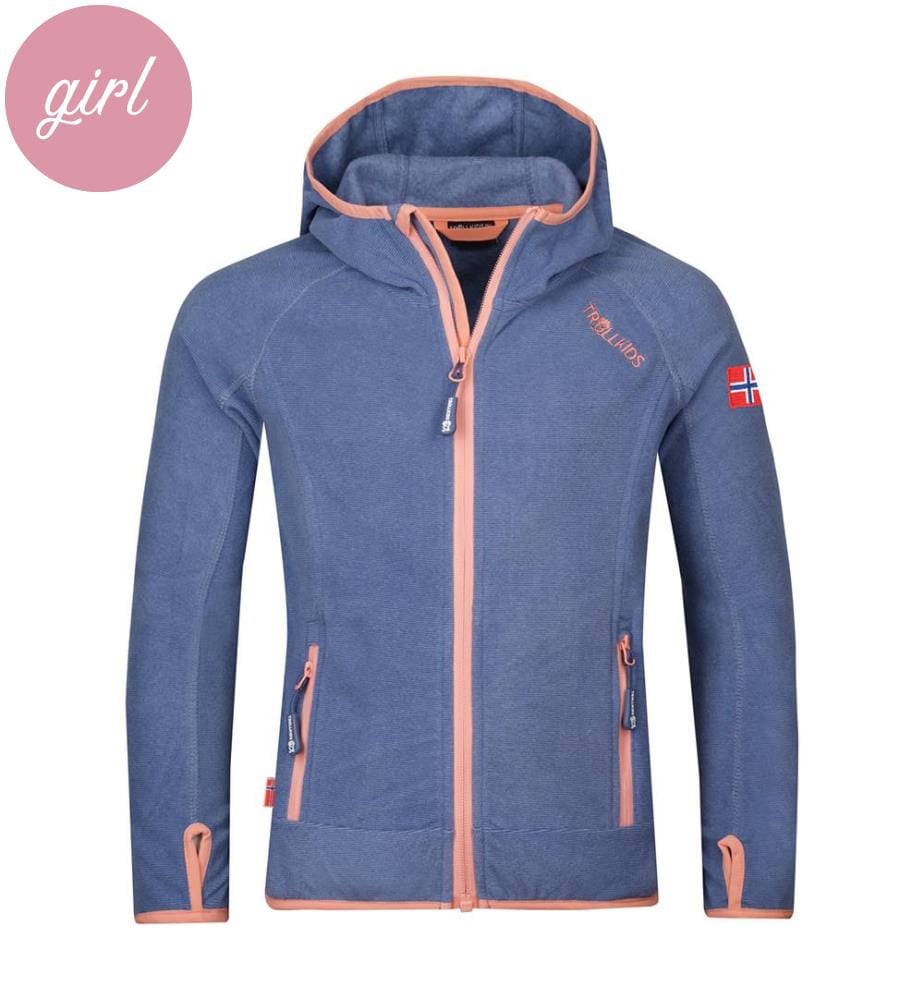 Mädchen Sandefjord Jacke - Lotus Blau und Dahlie
