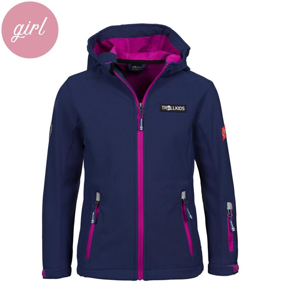 Softshelljacke Oslofjord - Marinblau und Fuchsia